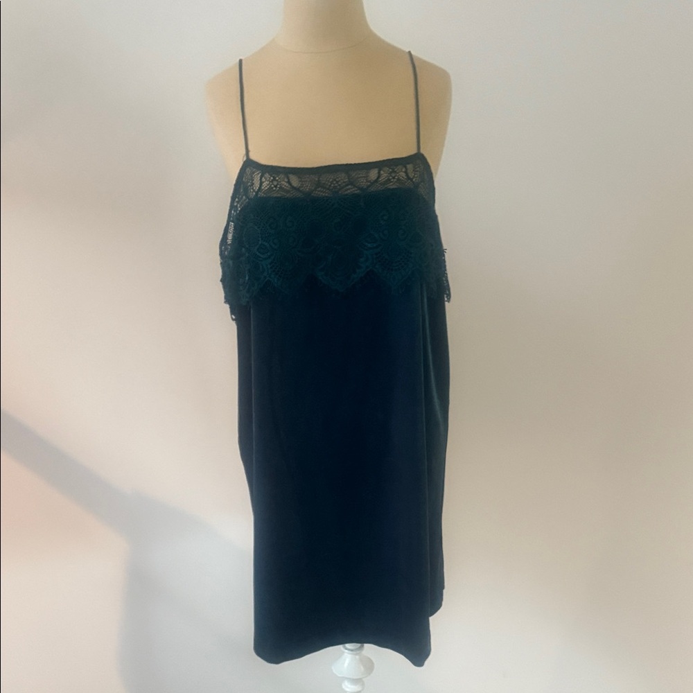 Cotton Candy Teal  Lace Chemise.  NWT
